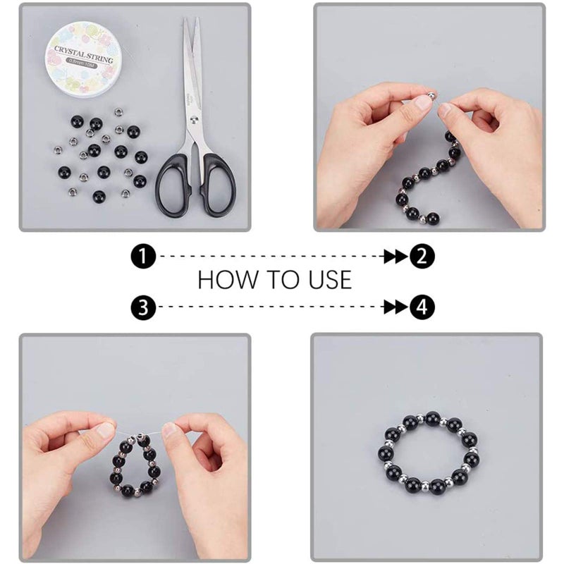 NBEADS 100 Pcs 6mm Metal Spacer Beads, 2mm Hole Solid 304 Stainless Steel Rondelle Beads Metal Loose Beads for DIY Bracelet Jewelry Making - Image 5